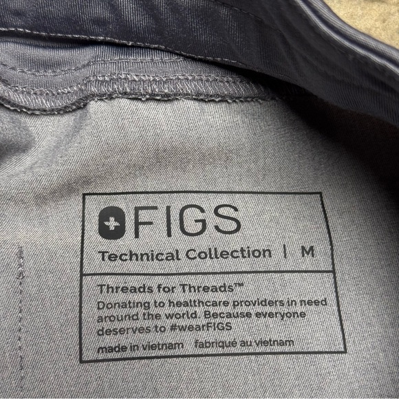 Figs Technical Collection Scrub Pants Womens Medium Gray Yola Skinny Drawstring - Picture 5 of 8